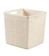 Kôš Curver® JUTE CUBE, 17L, béžový, 28x28x27 cm