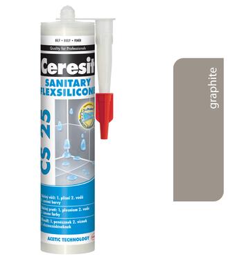 Ceresit CS 25 Sanitary 16 Graphite 280ml - sanitárny silikón