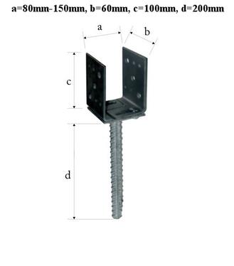 Domax PSRU 60 Pätka stĺpiku 200X136X4.0mm