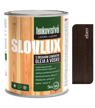 Slovlux tenkovrstvá lazúra na drevo eben 10L