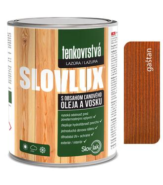 Slovlux Tenkovrstvá lazúra na drevo, gaštan 10l