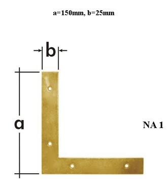 Spoj typu L NA 2 200x200x30x3