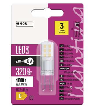 Žiarovka LED CLS JC 2.6W G9 NW