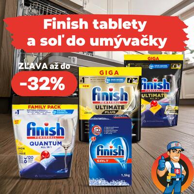 Finish tablety a soľ do umývačky zľava až do -32%