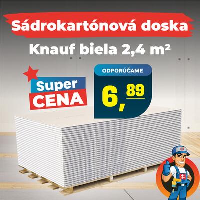 Sádrokartónová doska Knauf 6.89€