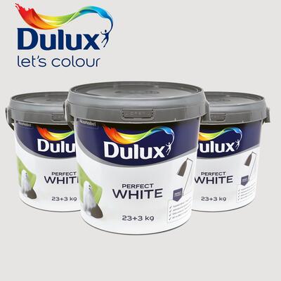 Superbiela farba Dulux Perfect White pre perfektný vzhľad náteru